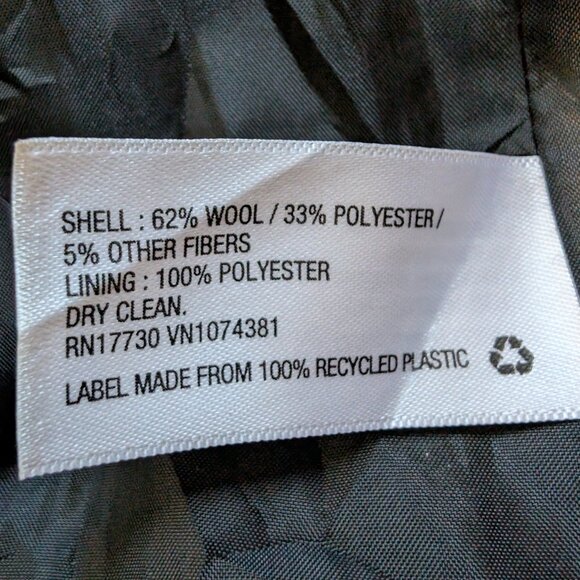 Merona Black Wool Blend Belted Car Coat | Hidden Snaps | Women’s Small - Picture 10 of 13